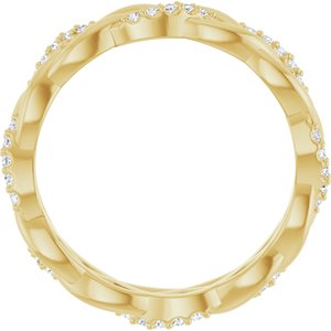 14K Yellow 1/6 CTW Natural Diamond Eternity Band Size 7