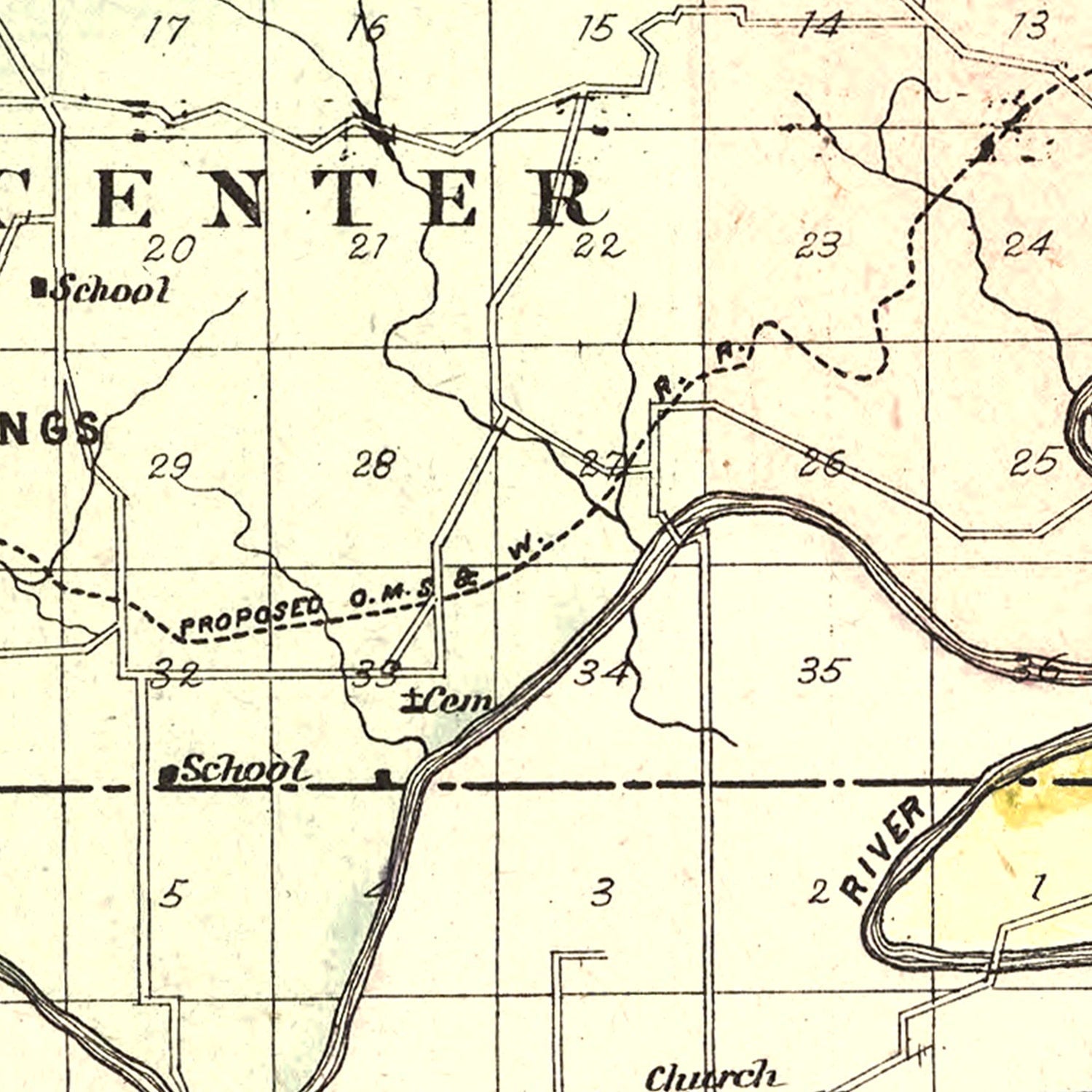 Vintage Map of Saint Clair County, Missouri 1903