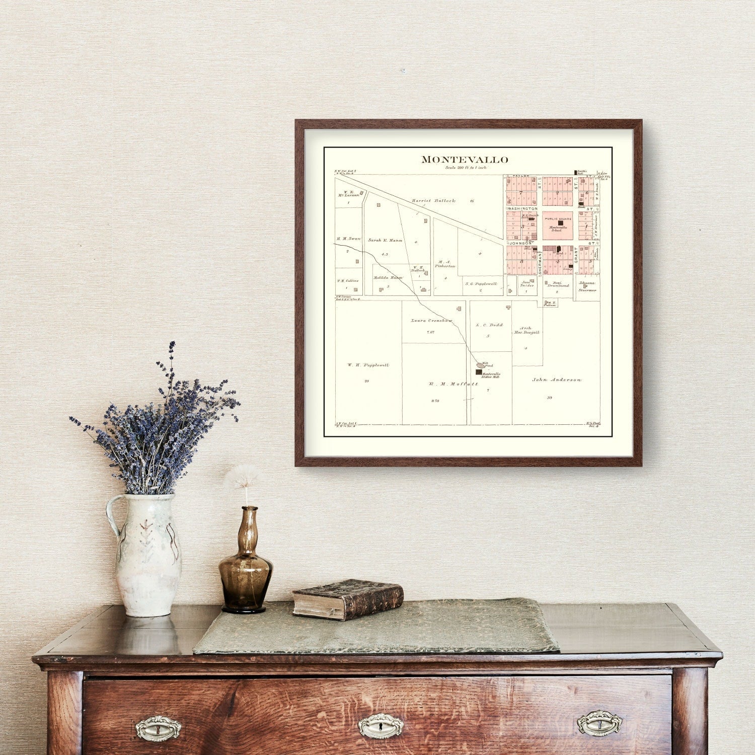 Vintage Map of Montevallo, Missouri 1903