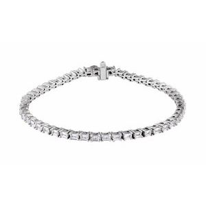 14K White Gold 5 CTW Lab-Grown Diamond Line 6 1/2" Bracelet