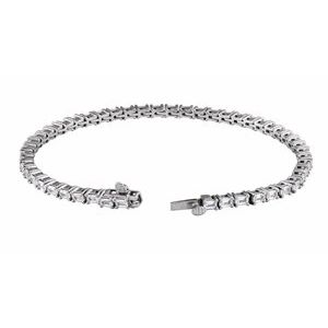 14K White Gold 5 CTW Lab-Grown Diamond Line 7" Bracelet – image 2