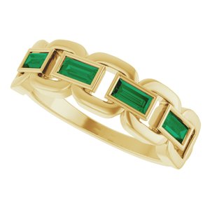 Chain Link Accented Ring
