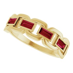Chain Link Accented Ring