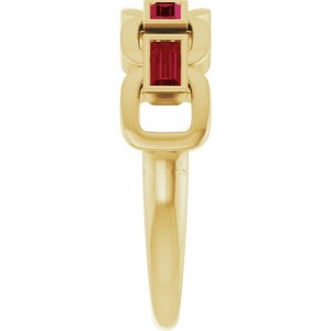 Chain Link Accented Ring