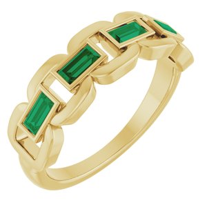 Chain Link Accented Ring