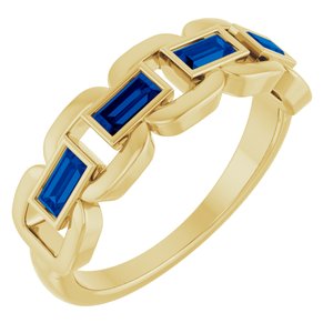 Chain Link Accented Ring
