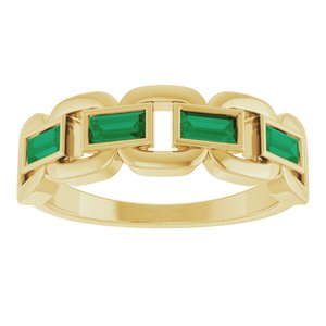 Chain Link Accented Ring