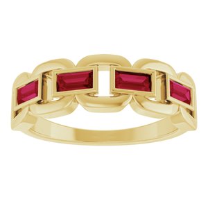 Chain Link Accented Ring