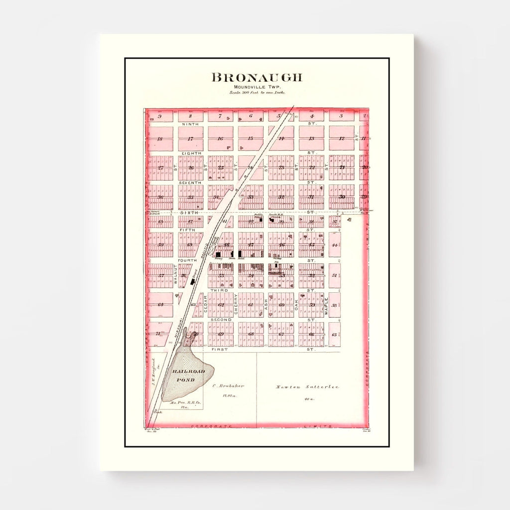 Vintage Map of Bronaugh, Missouri 1903