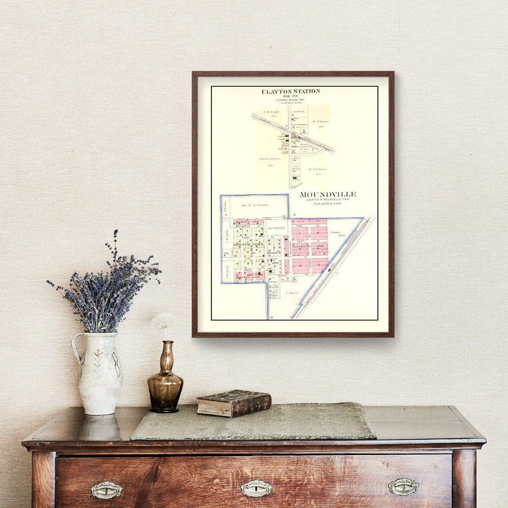 Vintage Map of Moundville, Missouri 1903