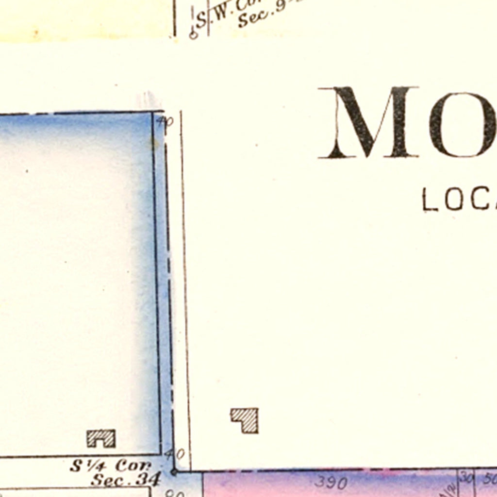 Vintage Map of Moundville, Missouri 1903