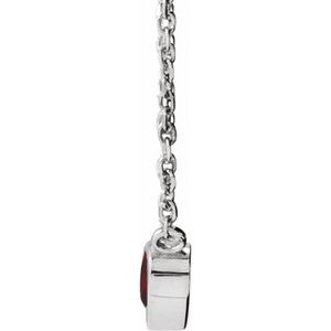 Heart Bezel-Set Necklace
