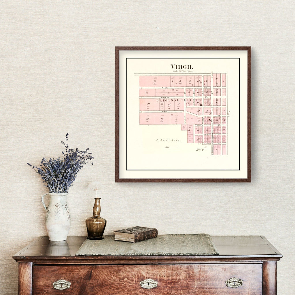 Vintage Map of Virgil, Missouri 1903