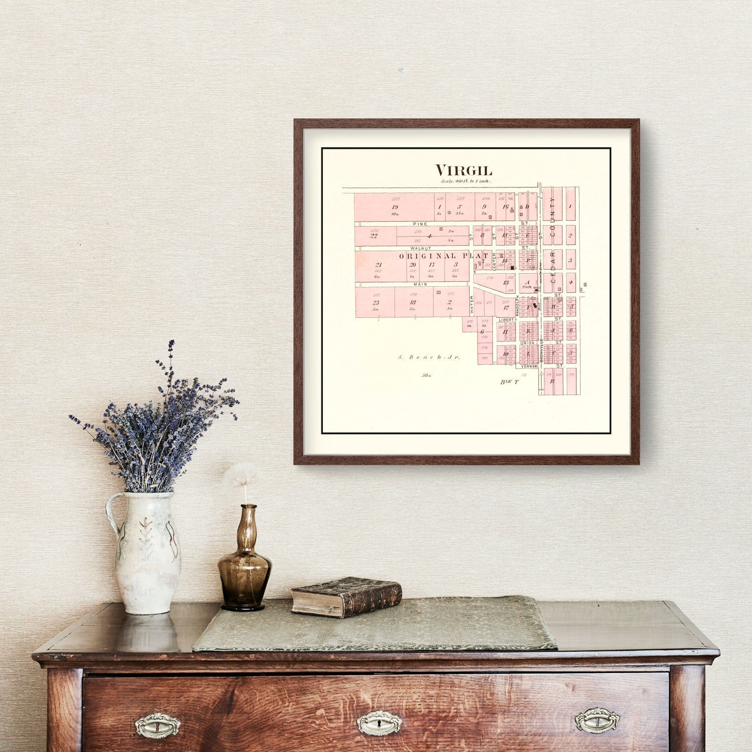 Vintage Map of Virgil, Missouri 1903