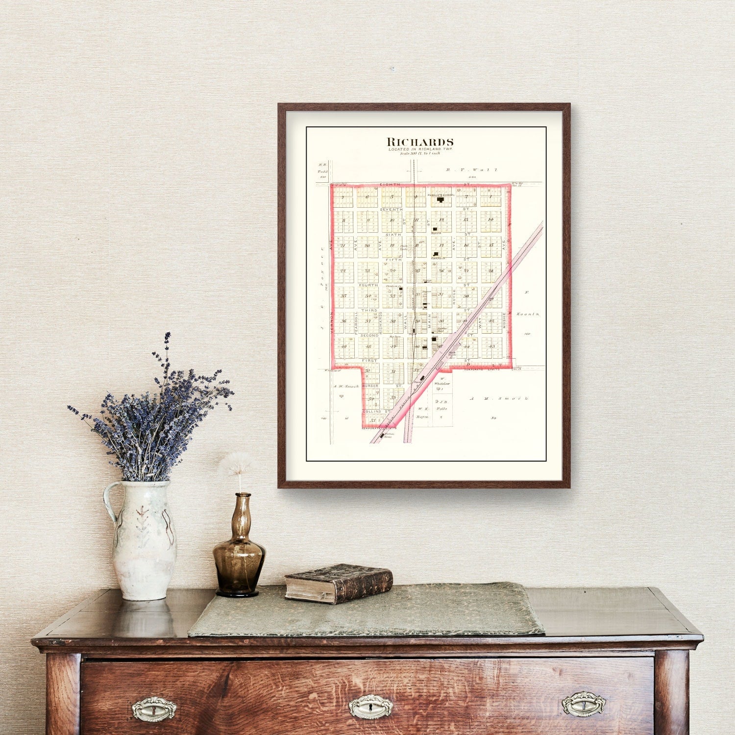 Vintage Map of Richards, Missouri 1903