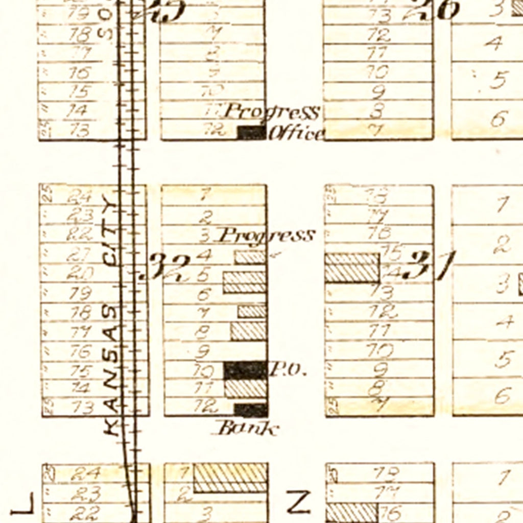 Vintage Map of Richards, Missouri 1903