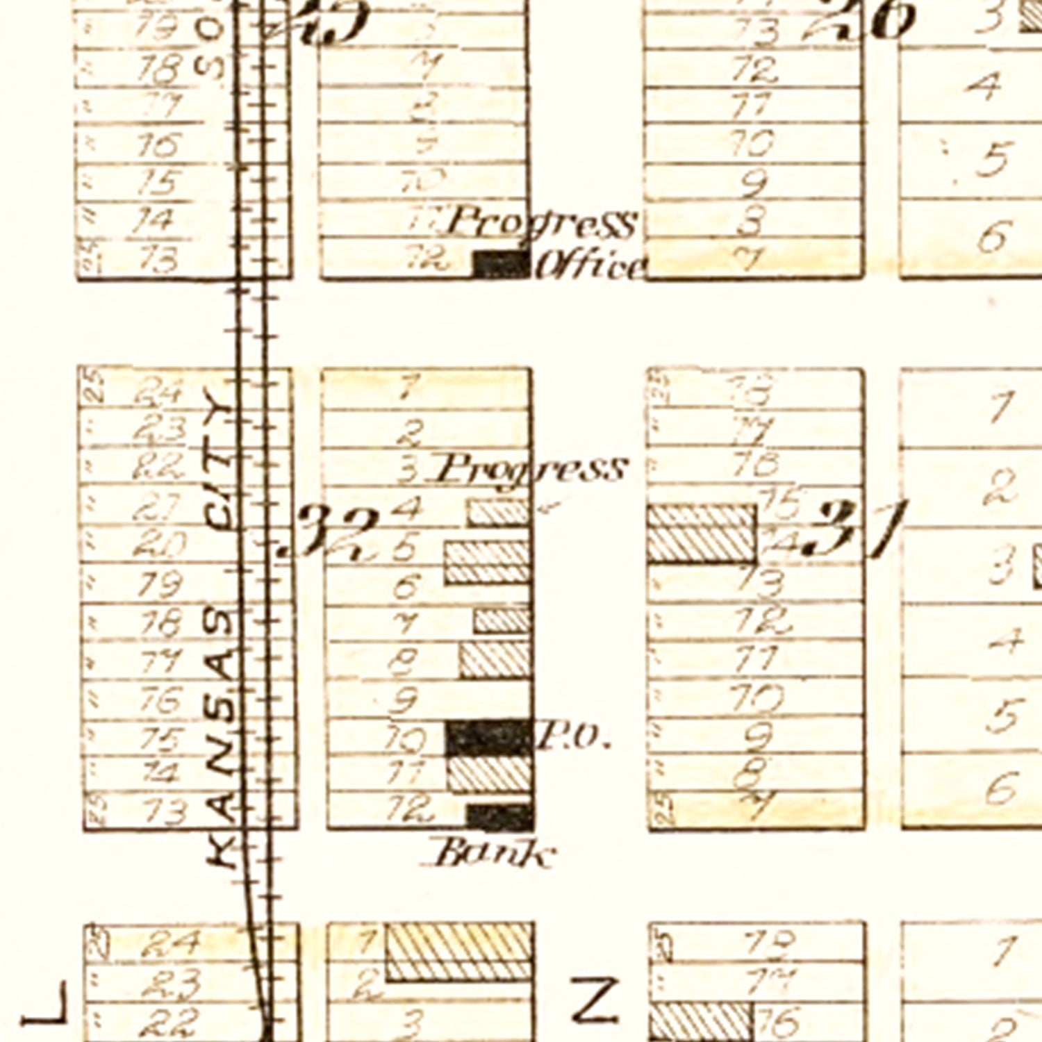 Vintage Map of Richards, Missouri 1903