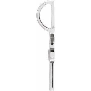 14K White Gold .03 CT Natural Diamond Vote Charm/Pendant – image 2