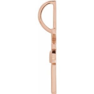 14K Rose Gold 2 mm Round Accented Vote Pendant Mounting – image 8