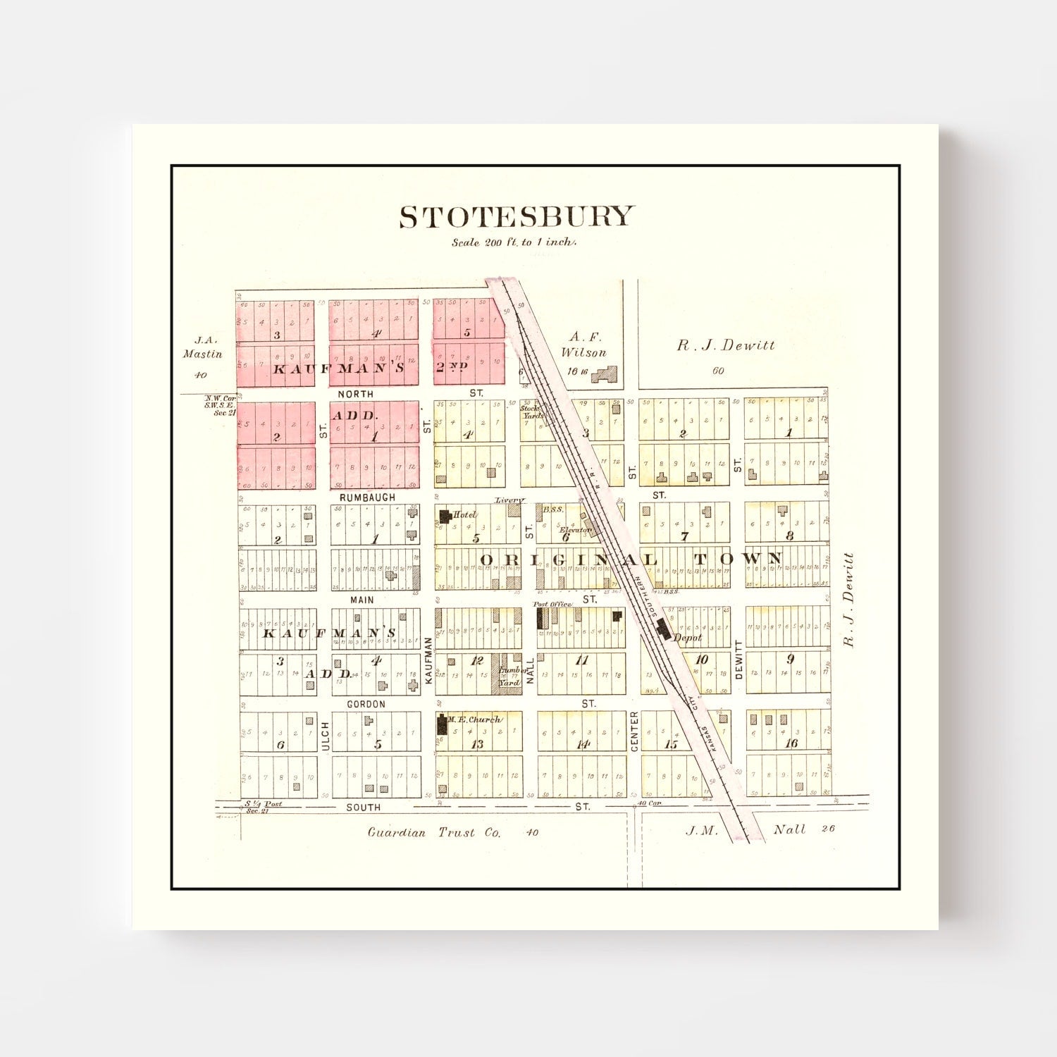 Vintage Map of Stotesbury, Missouri 1903