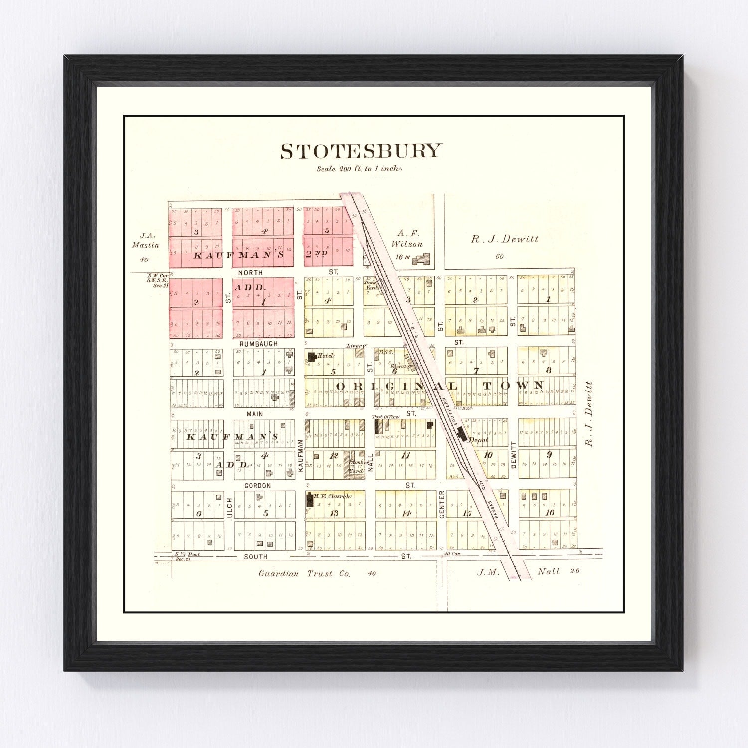 Vintage Map of Stotesbury, Missouri 1903