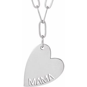 Mama or Sister Heart Necklace or Pendant
