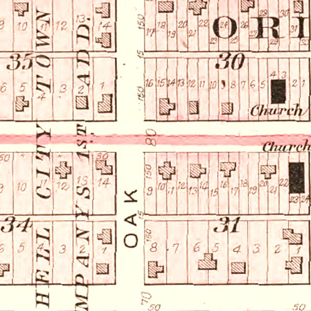 Vintage Map of Schell City, Missouri 1903