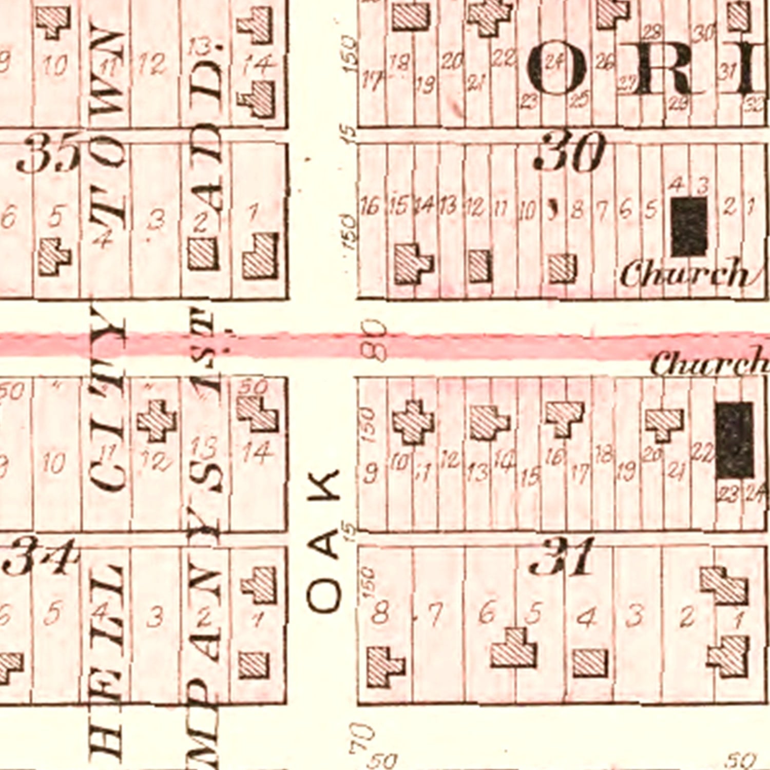 Vintage Map of Schell City, Missouri 1903