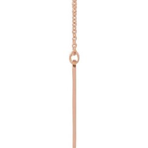 14K Rose Engravable Paw Print 16-18" Necklace