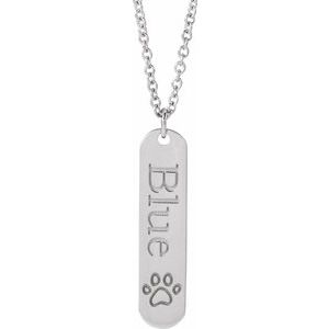 Engravable Bar Necklace or Pendant