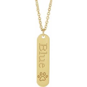 Engravable Bar Necklace or Pendant
