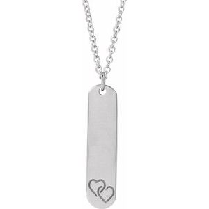 Engravable Bar Necklace or Pendant