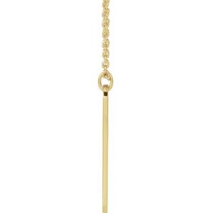 14K Yellow Engravable Interlocking Hearts 16-18" Necklace
