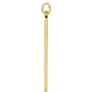 14K Yellow Engravable Interlocking Hearts Pendant