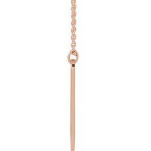 14K Rose Engravable Footprints 16-18" Necklace