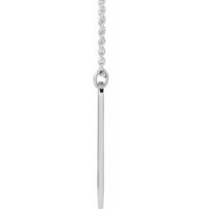 14K White Engravable Footprints 16-18" Necklace