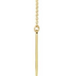 14K Yellow Engravable Footprints 16-18" Necklace