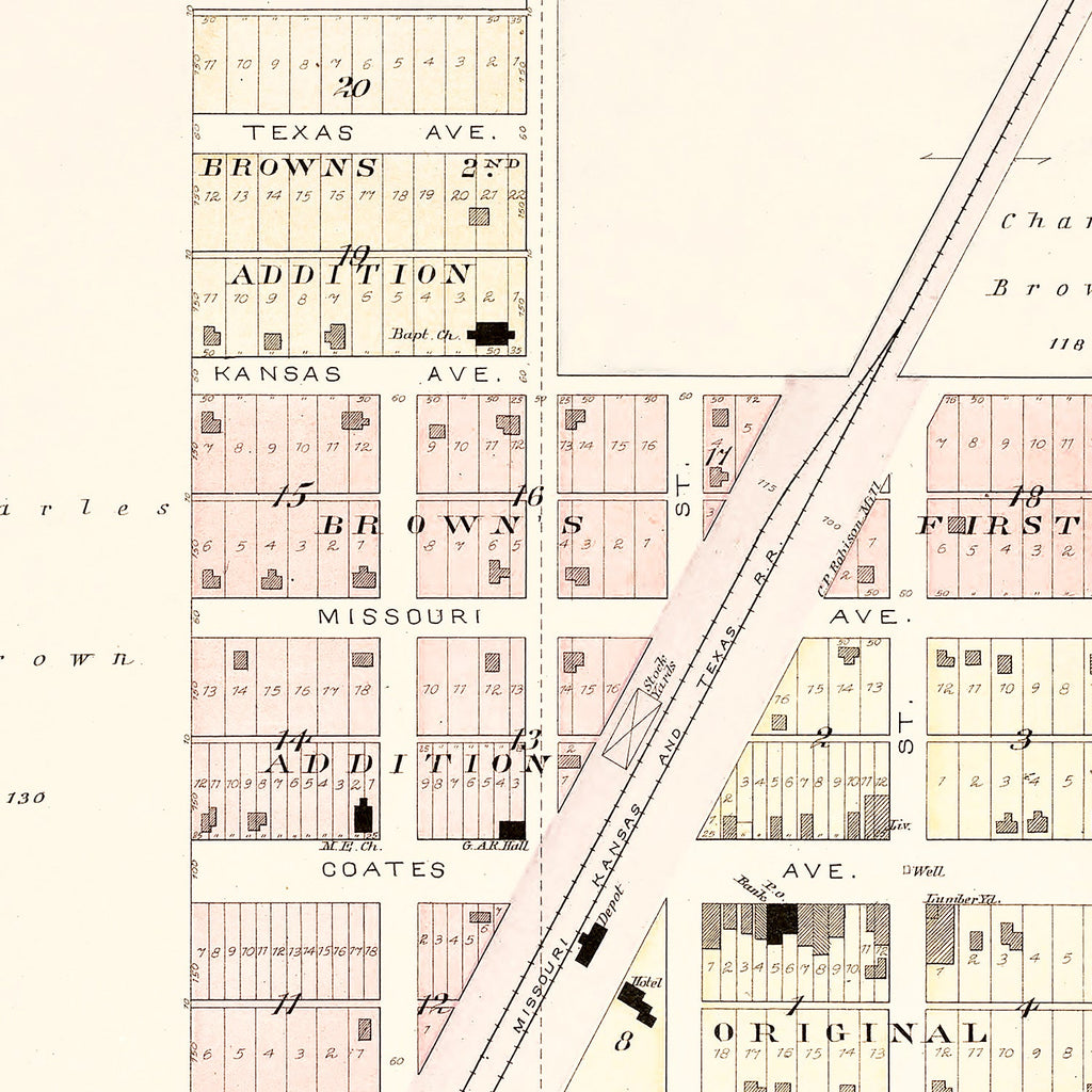 Vintage Map of Harwood, Missouri 1903