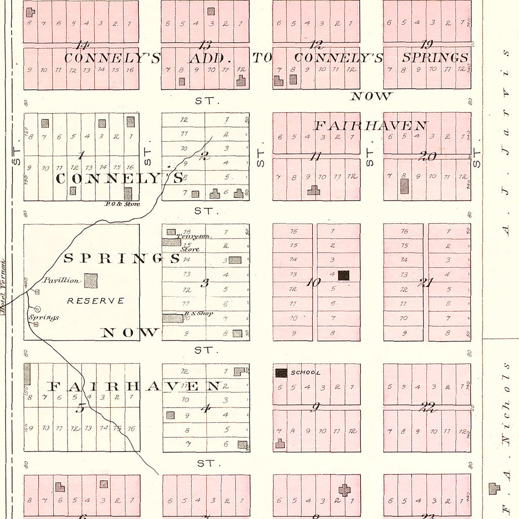 Vintage Map of Fairhaven, Missouri 1903