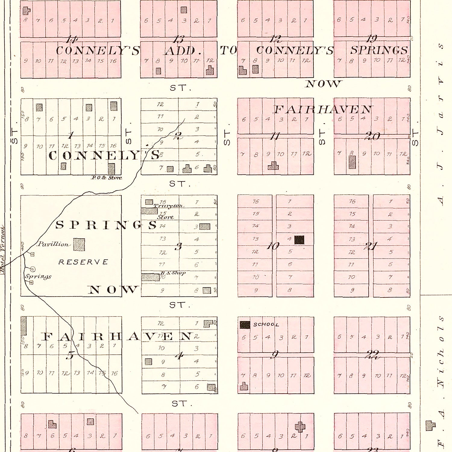 Vintage Map of Fairhaven, Missouri 1903