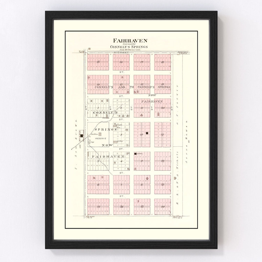 Vintage Map of Fairhaven, Missouri 1903