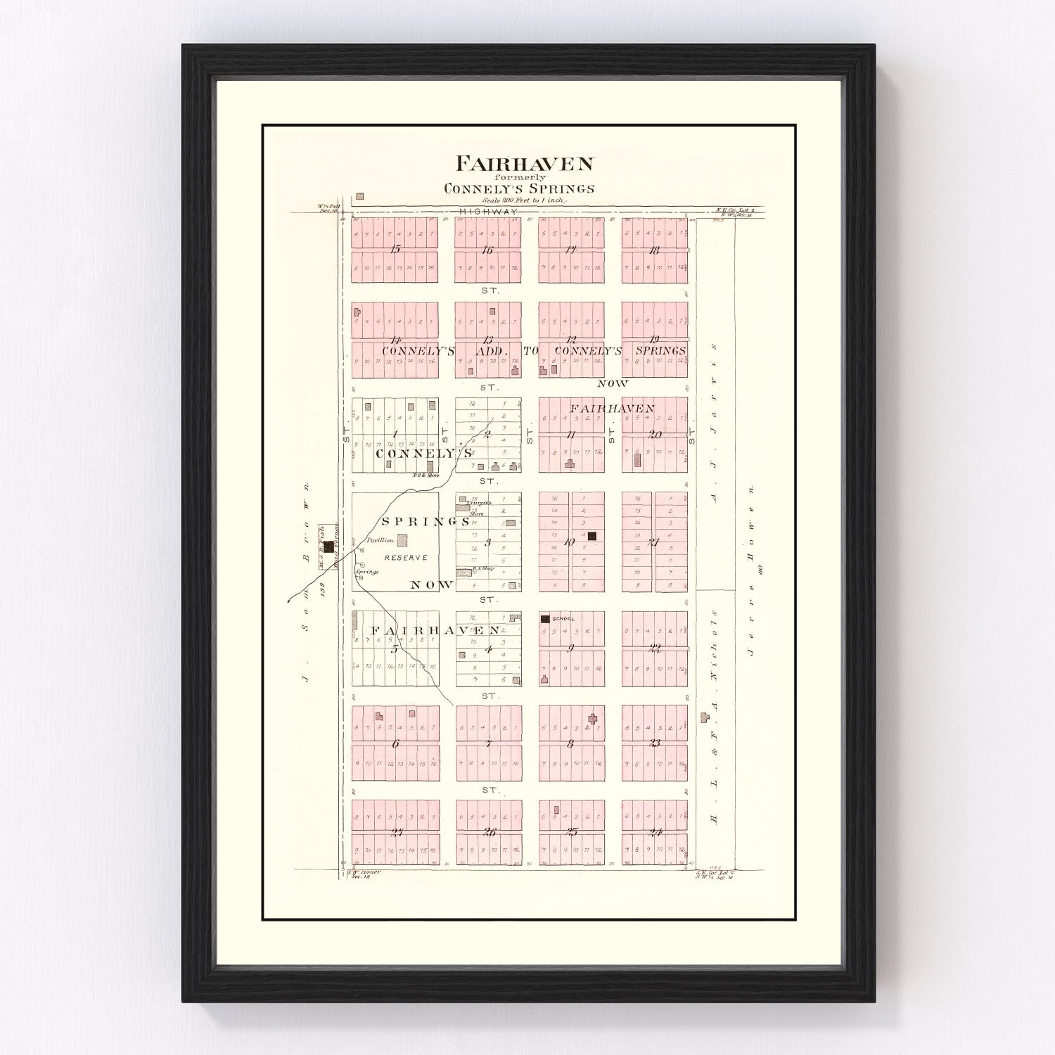 Vintage Map of Fairhaven, Missouri 1903