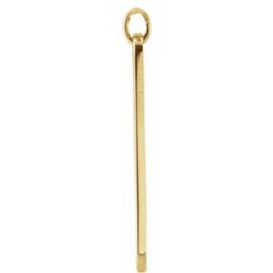 14K Yellow Engravable Home Pendant