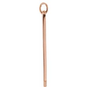 14K Rose Engravable Home Pendant