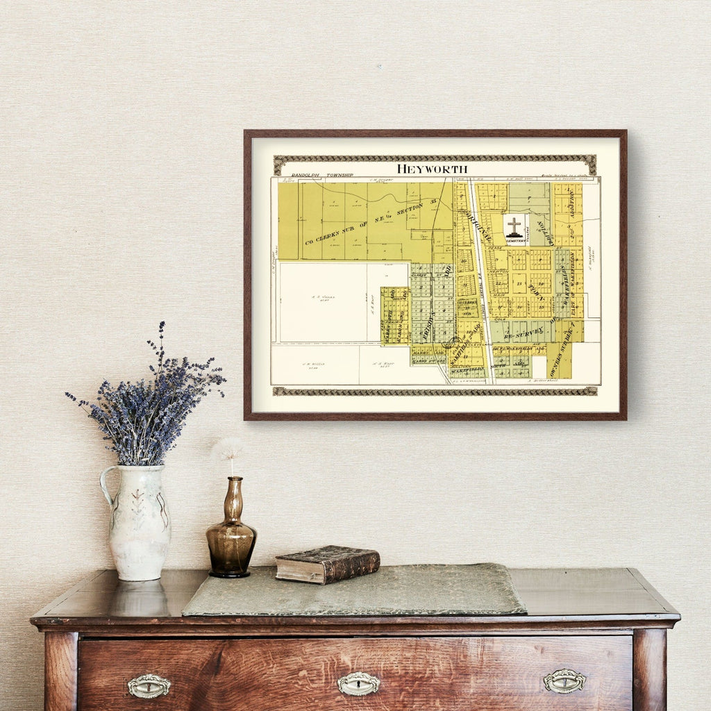 Vintage Map of Plano, Illinois 1903