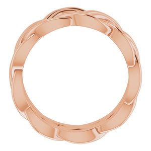10K Rose 8 mm Woven-Design Band Size 5