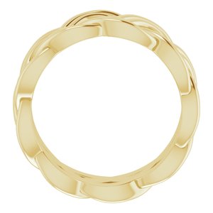 18K Yellow 8 mm Woven-Design Band Size 5
