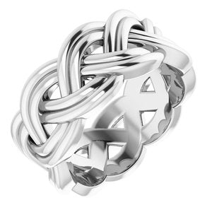Continuum Sterling Silver 8 mm Woven-Design Band Size 5