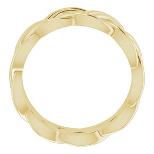 14K Yellow 8 mm Woven-Design Band Size 6