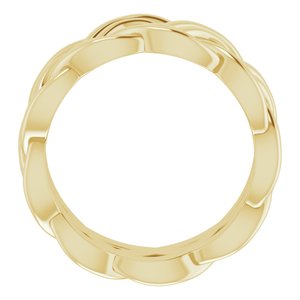 14K Yellow 8 mm Woven-Design Band Size 4